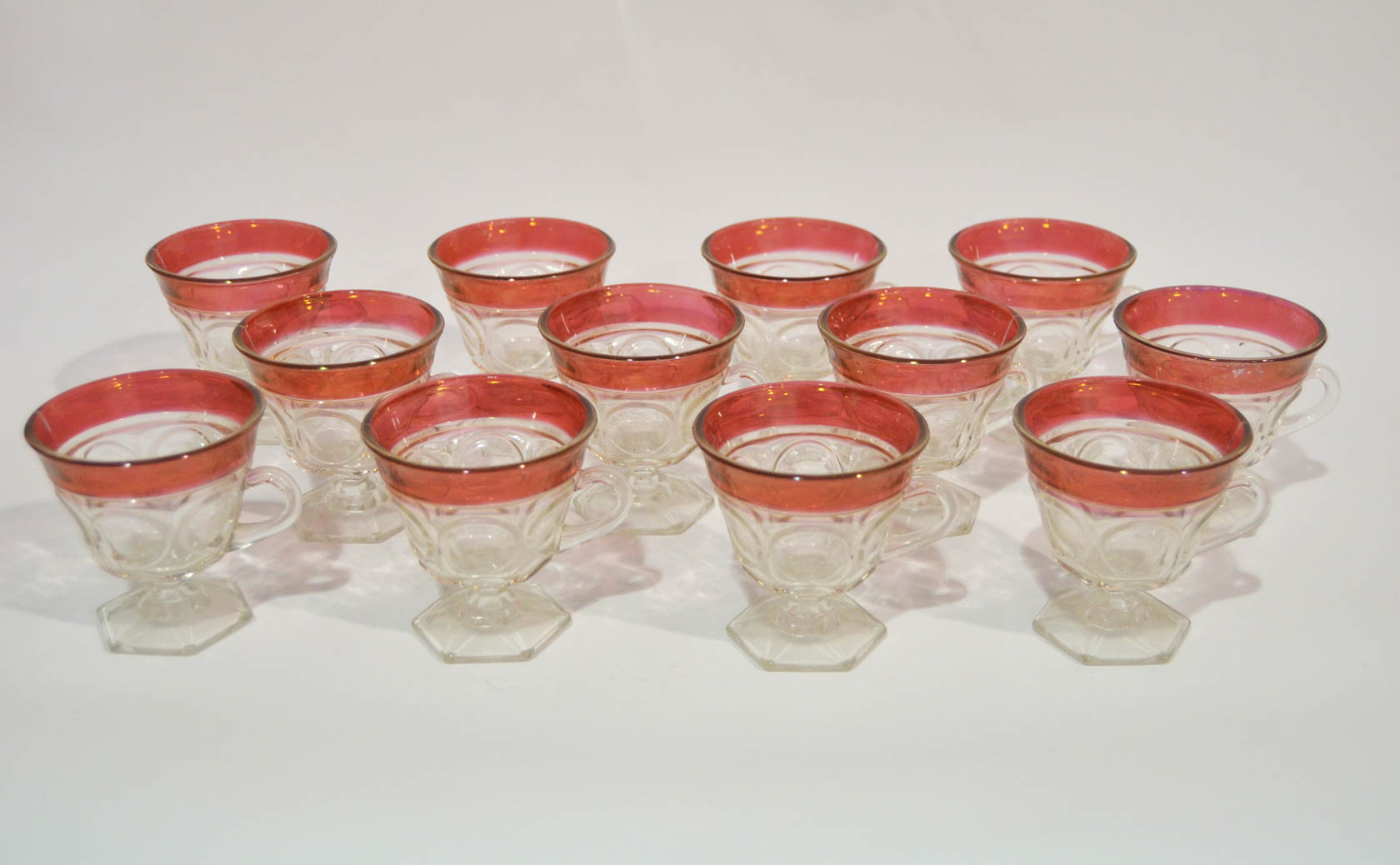 Depression Glass Punch Bowl Set with Extra Cups