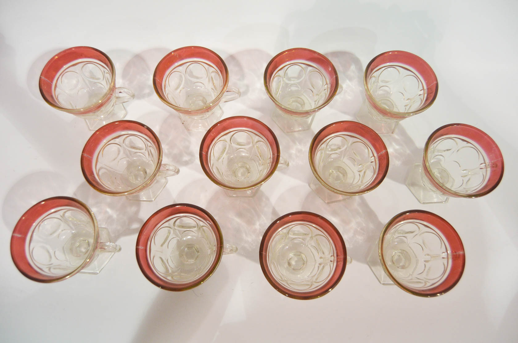 Depression Glass Punch Bowl Set with Extra Cups