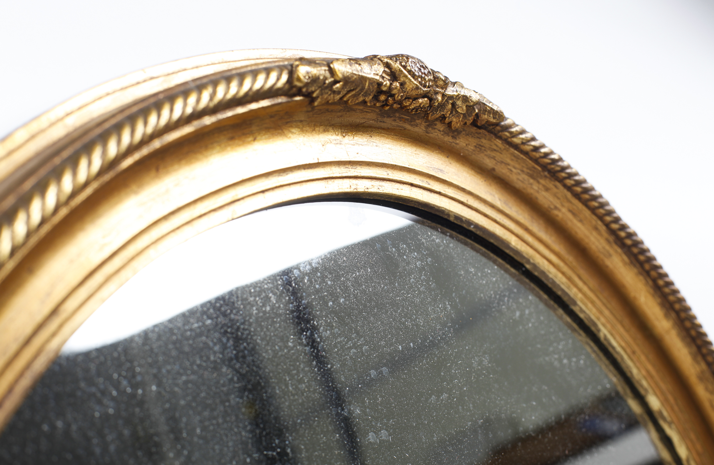 Ornate Gold Frame Oval Mirror