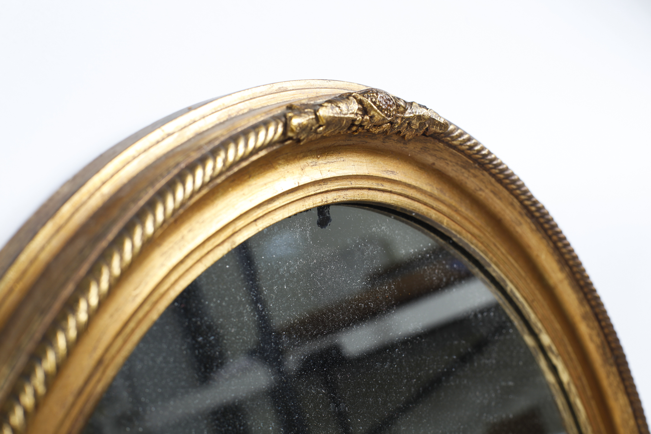 Ornate Gold Frame Oval Mirror