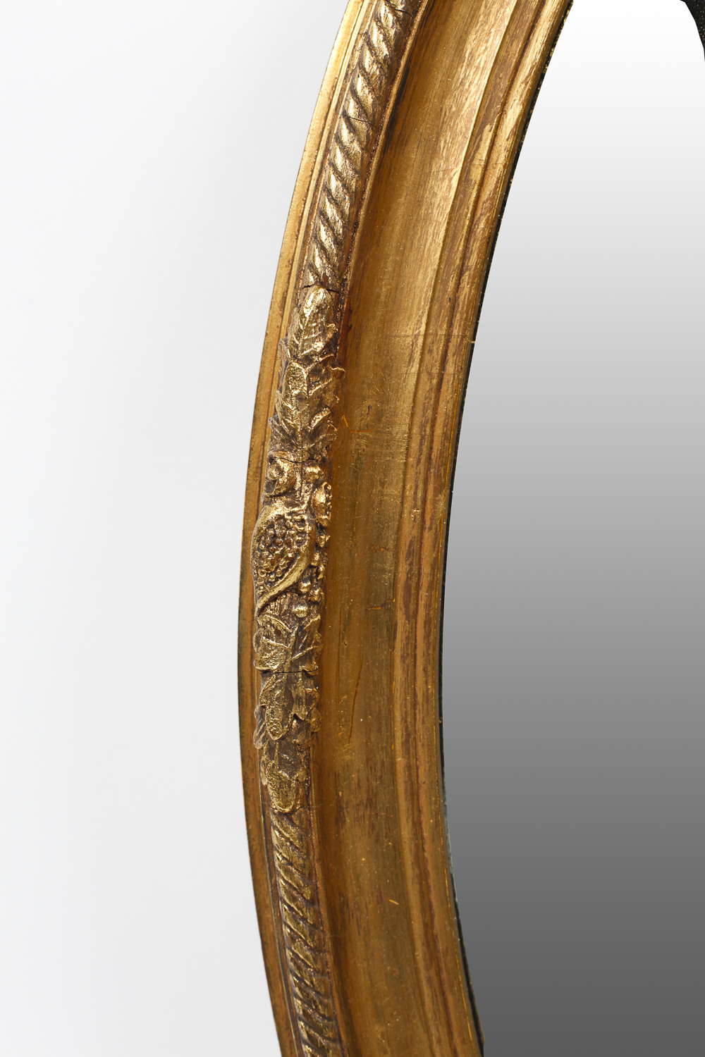 Ornate Gold Frame Oval Mirror