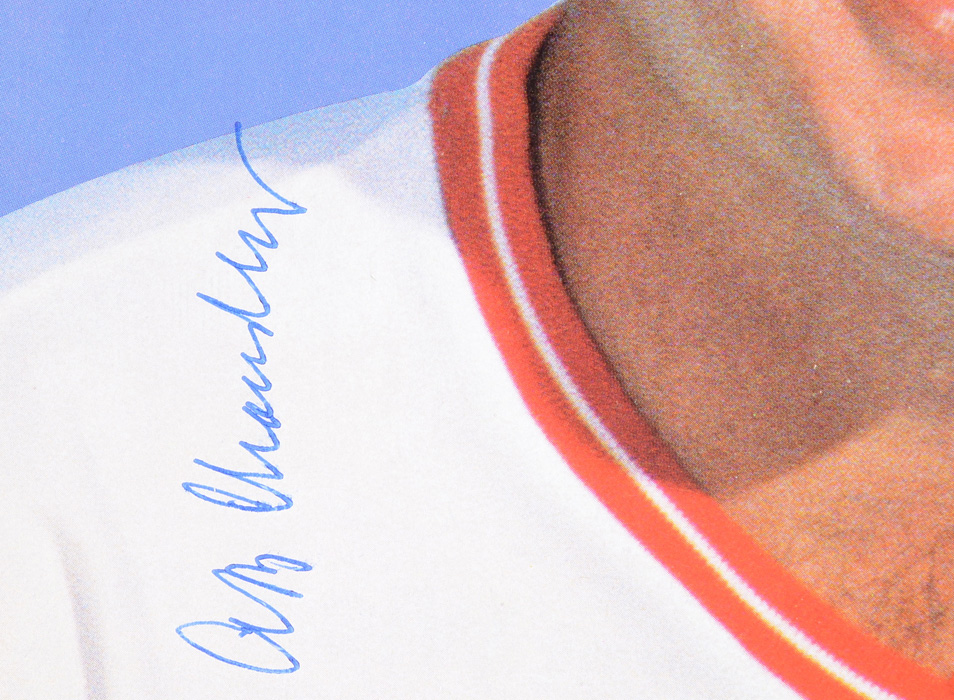 Happy Chandler Signed Johnny Bench Retirement  Program