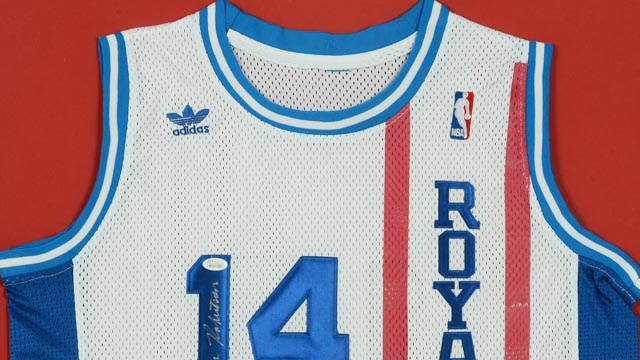 Oscar Robertson Framed and Signed Royals Jersey