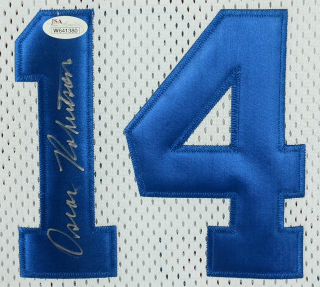 Oscar Robertson Framed and Signed Royals Jersey