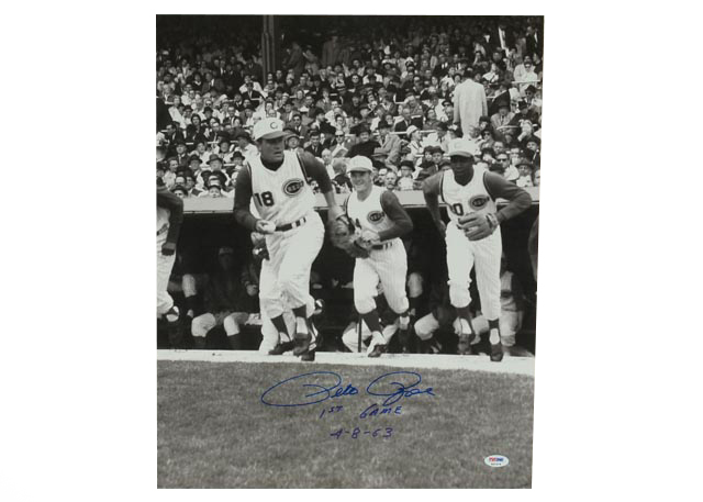 Pete Rose Signed First Game Poster