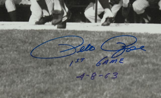 Pete Rose Signed First Game Poster