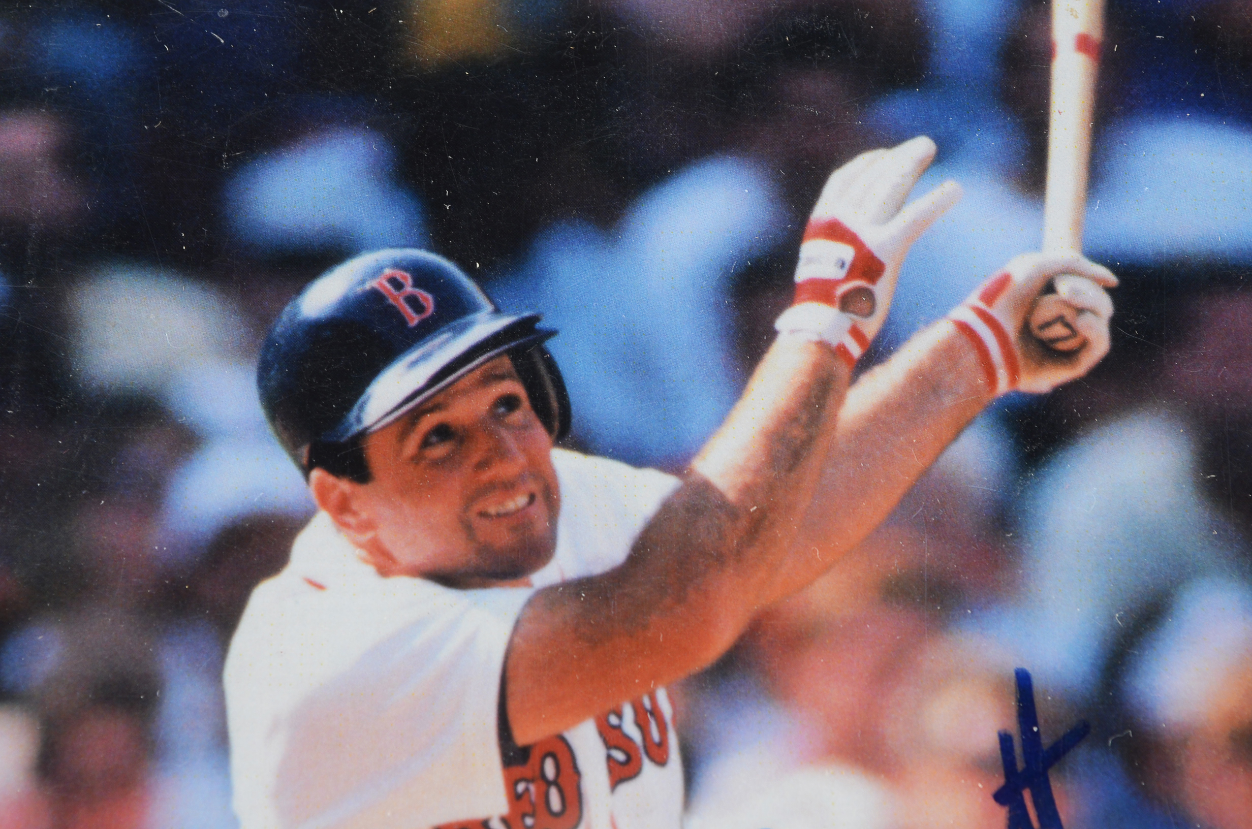 Marty Barrett Signed Boston Helmet and Photo