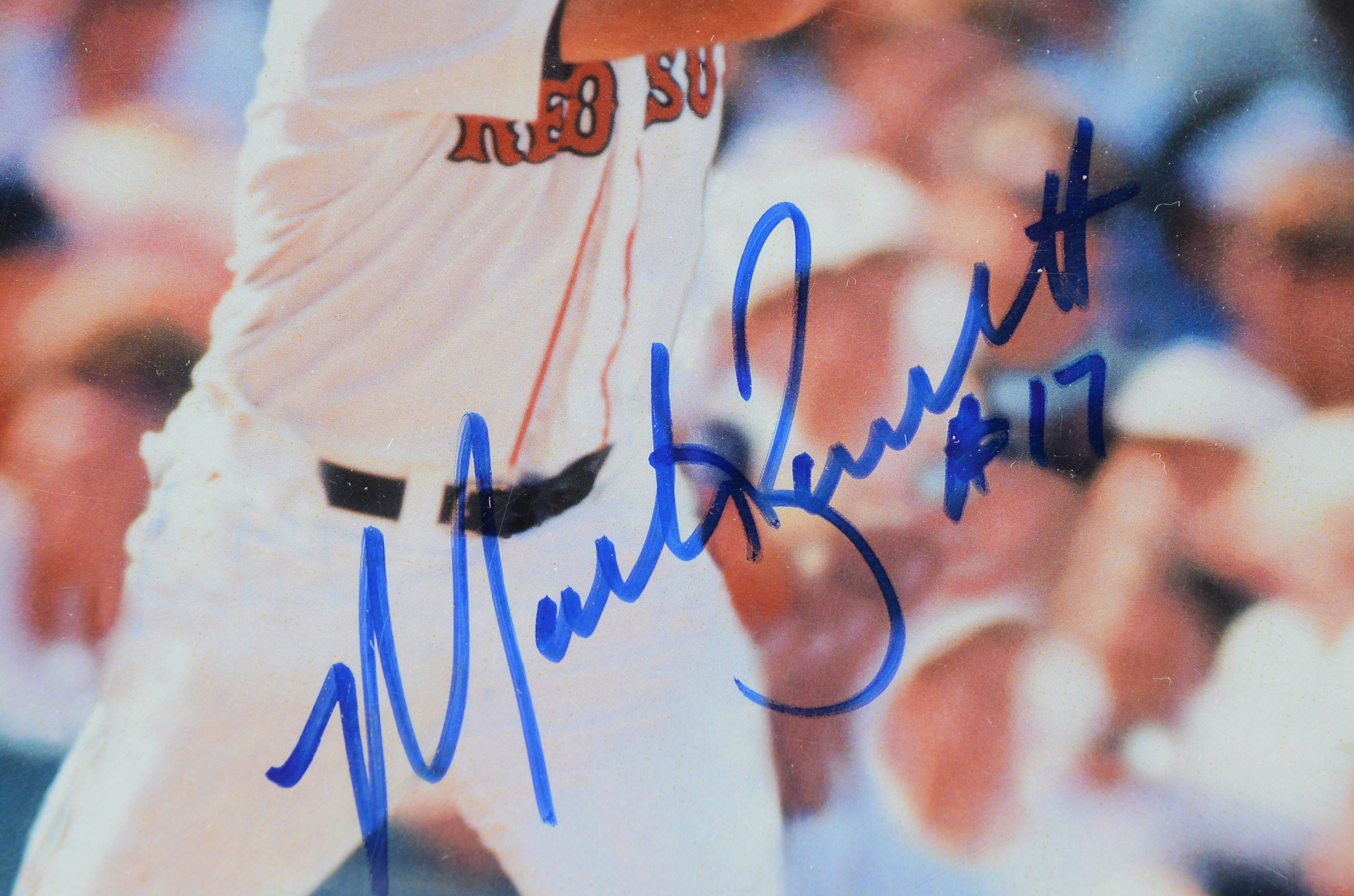 Marty Barrett Signed Boston Helmet and Photo