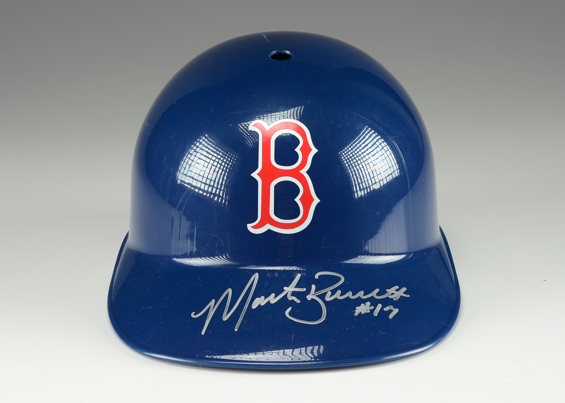 Marty Barrett Signed Boston Helmet and Photo