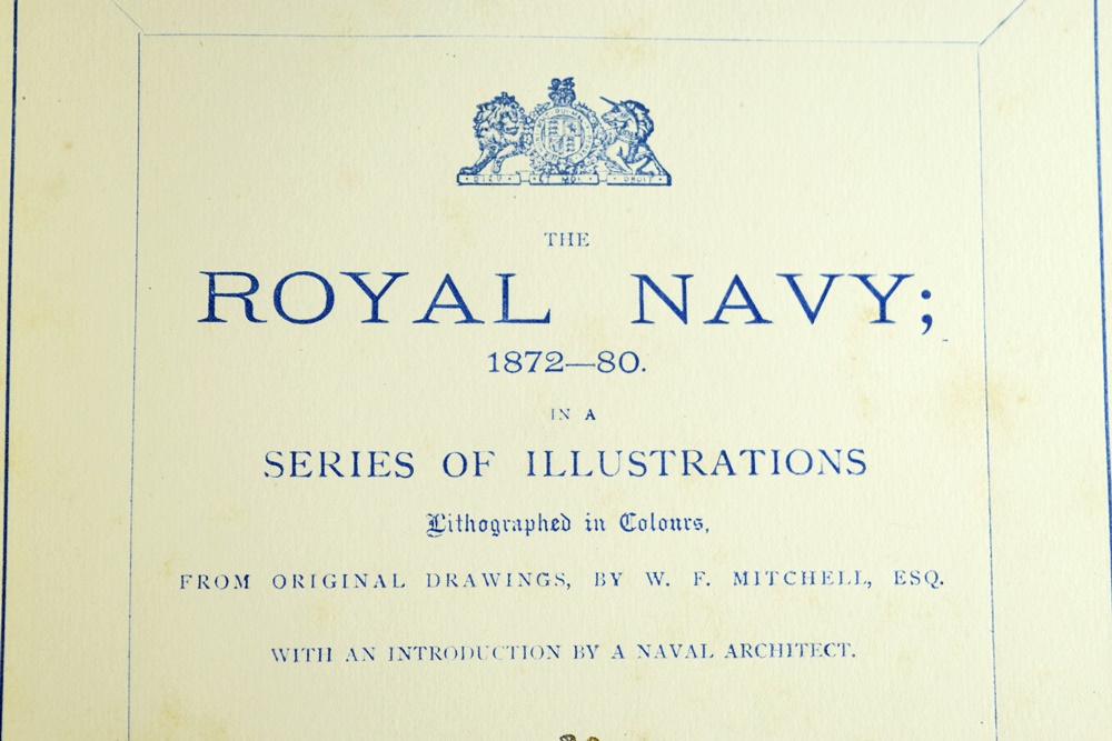 1881 Publication "The Ships of the Royal Navy" with Lithographs