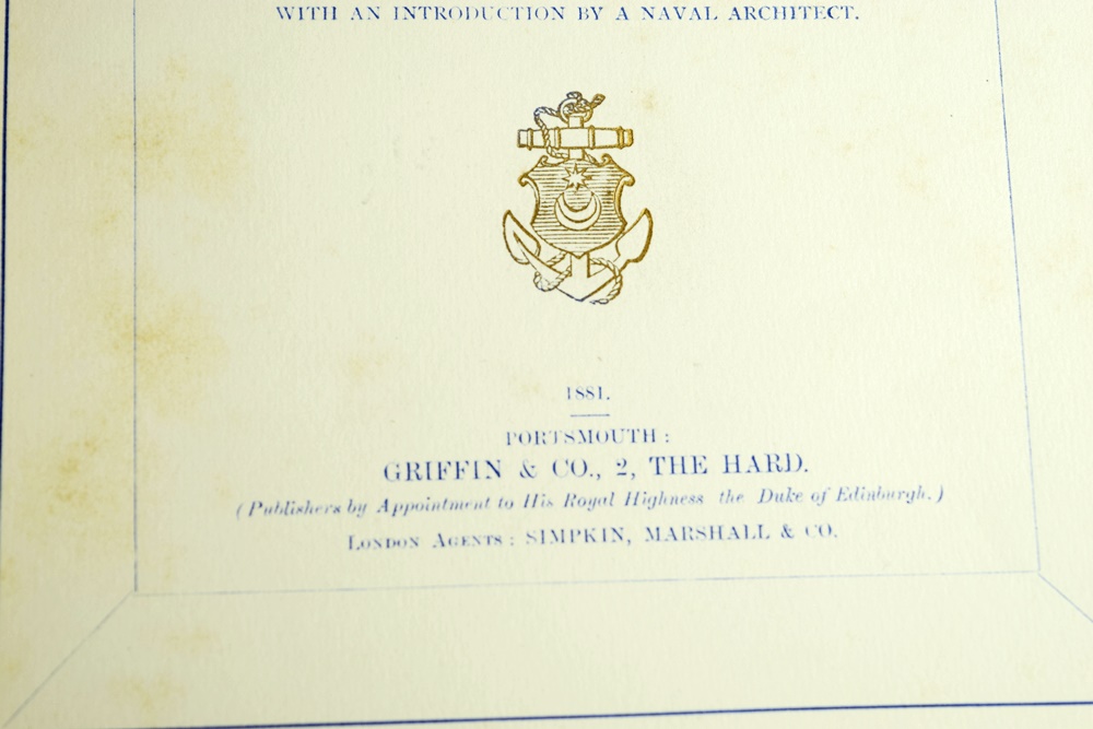 1881 Publication "The Ships of the Royal Navy" with Lithographs