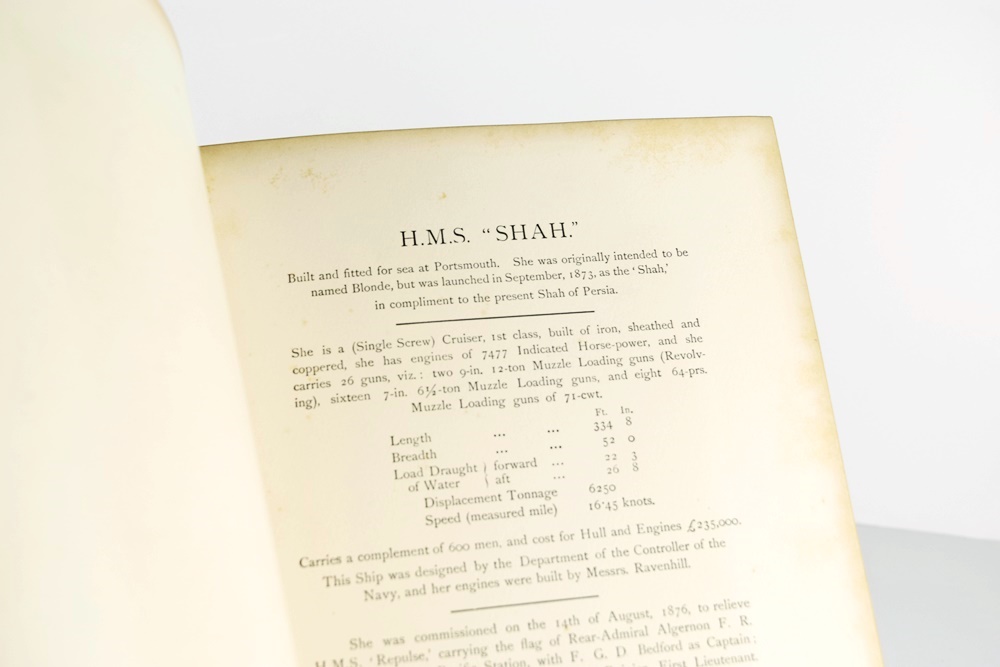 1881 Publication "The Ships of the Royal Navy" with Lithographs