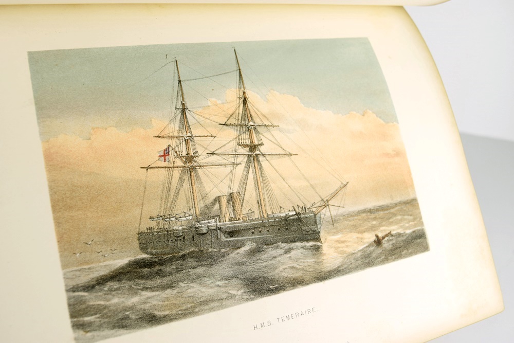 1881 Publication "The Ships of the Royal Navy" with Lithographs