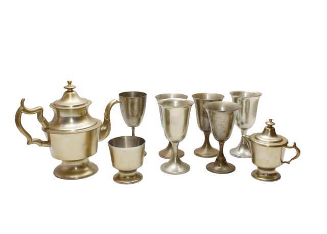 Henry Ford Museum Pewter Replica Coffee Set