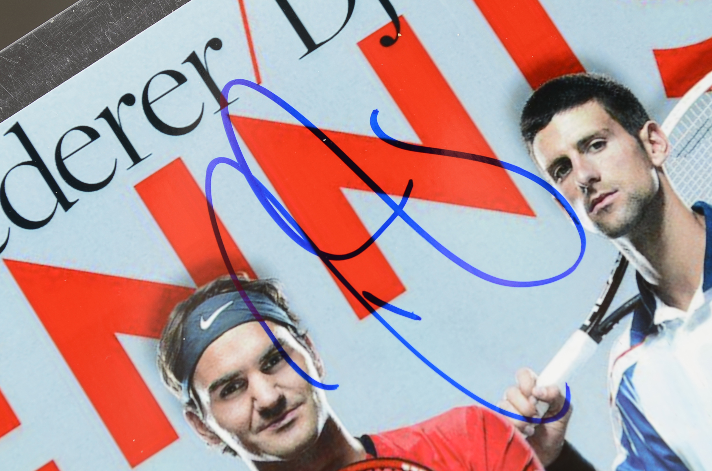 Nadal, Federer and Djokovic Signed Flyer