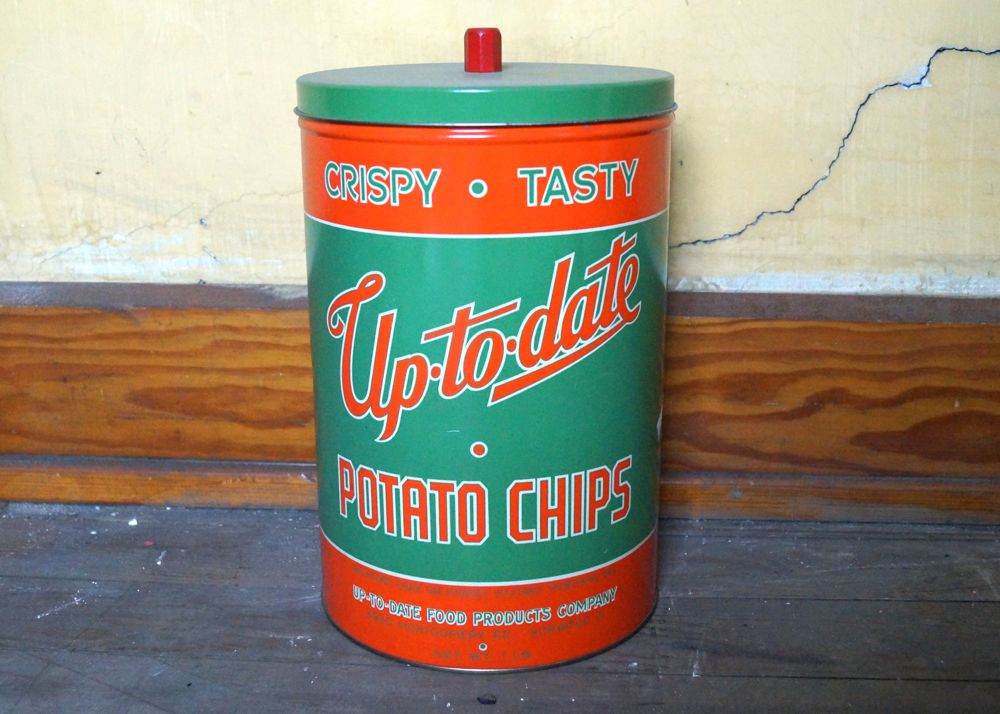 Vintage "Up-To-Date" Potato Chip Tin