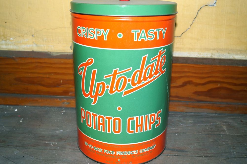 Vintage "Up-To-Date" Potato Chip Tin