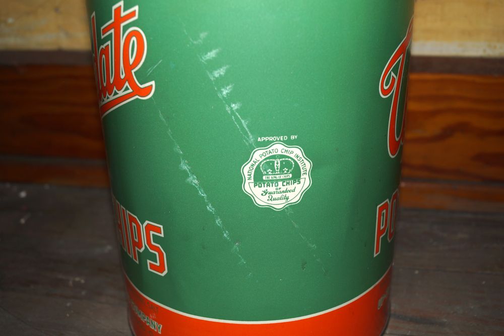 Vintage "Up-To-Date" Potato Chip Tin