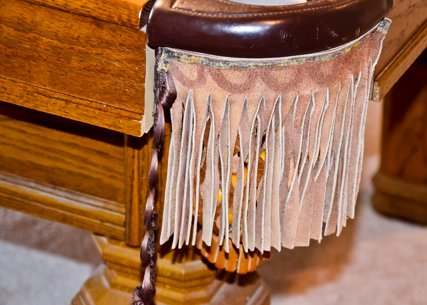 Golden Oak Brunswick Pool Table and Accessories