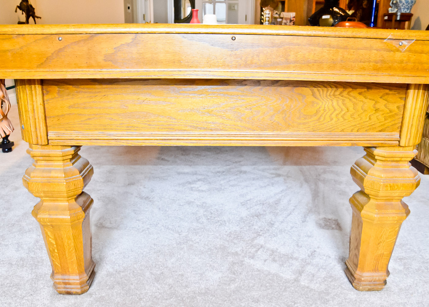 Golden Oak Brunswick Pool Table and Accessories