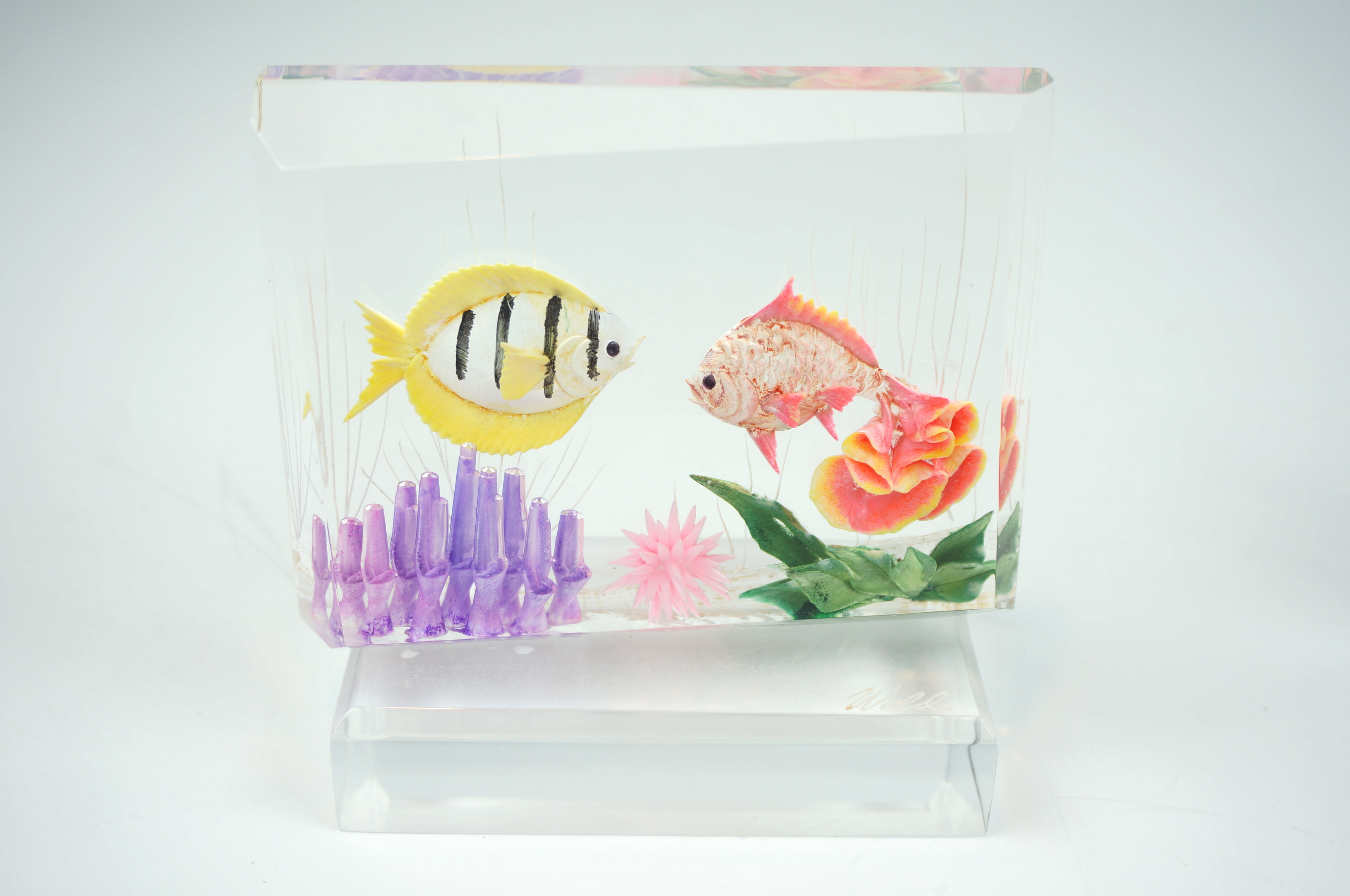 Three Vintage Lucite Paperweights