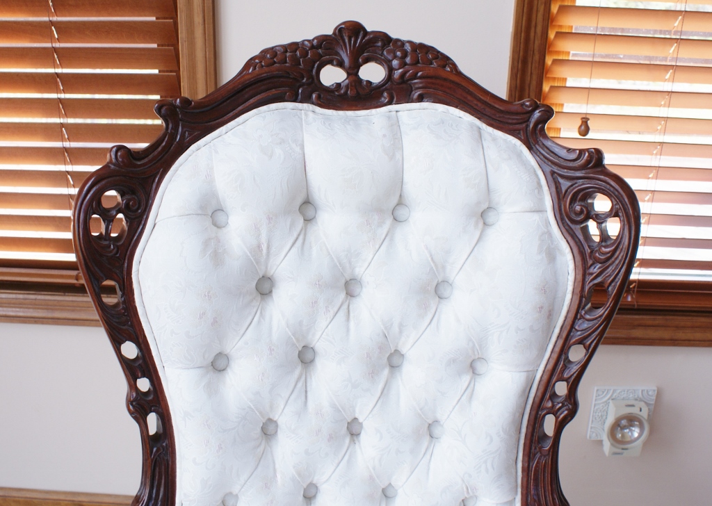 Vintage Queen Ann Style Balloon Back Chair