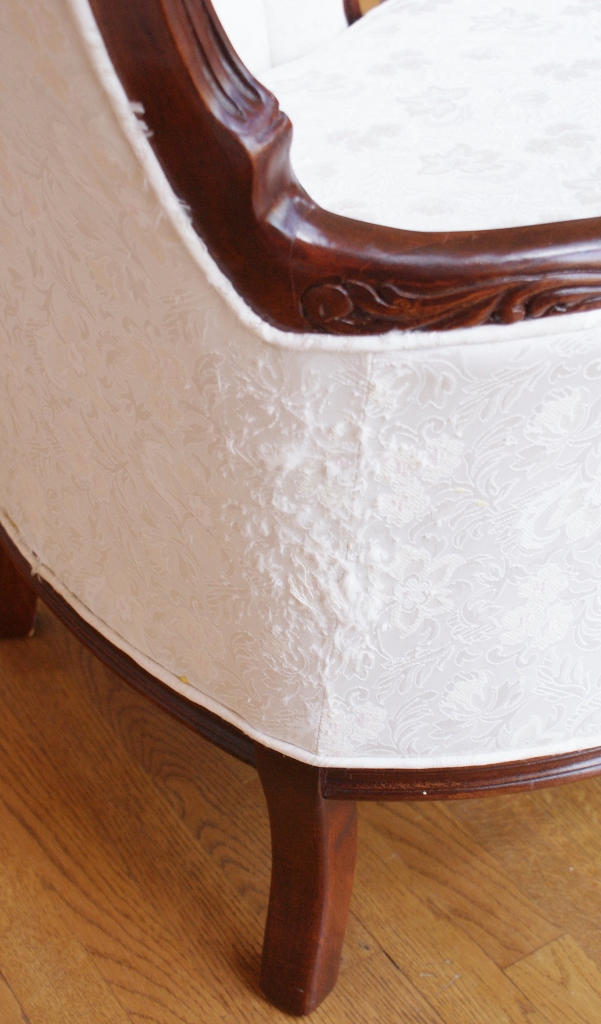 Vintage Queen Ann Style Balloon Back Chair