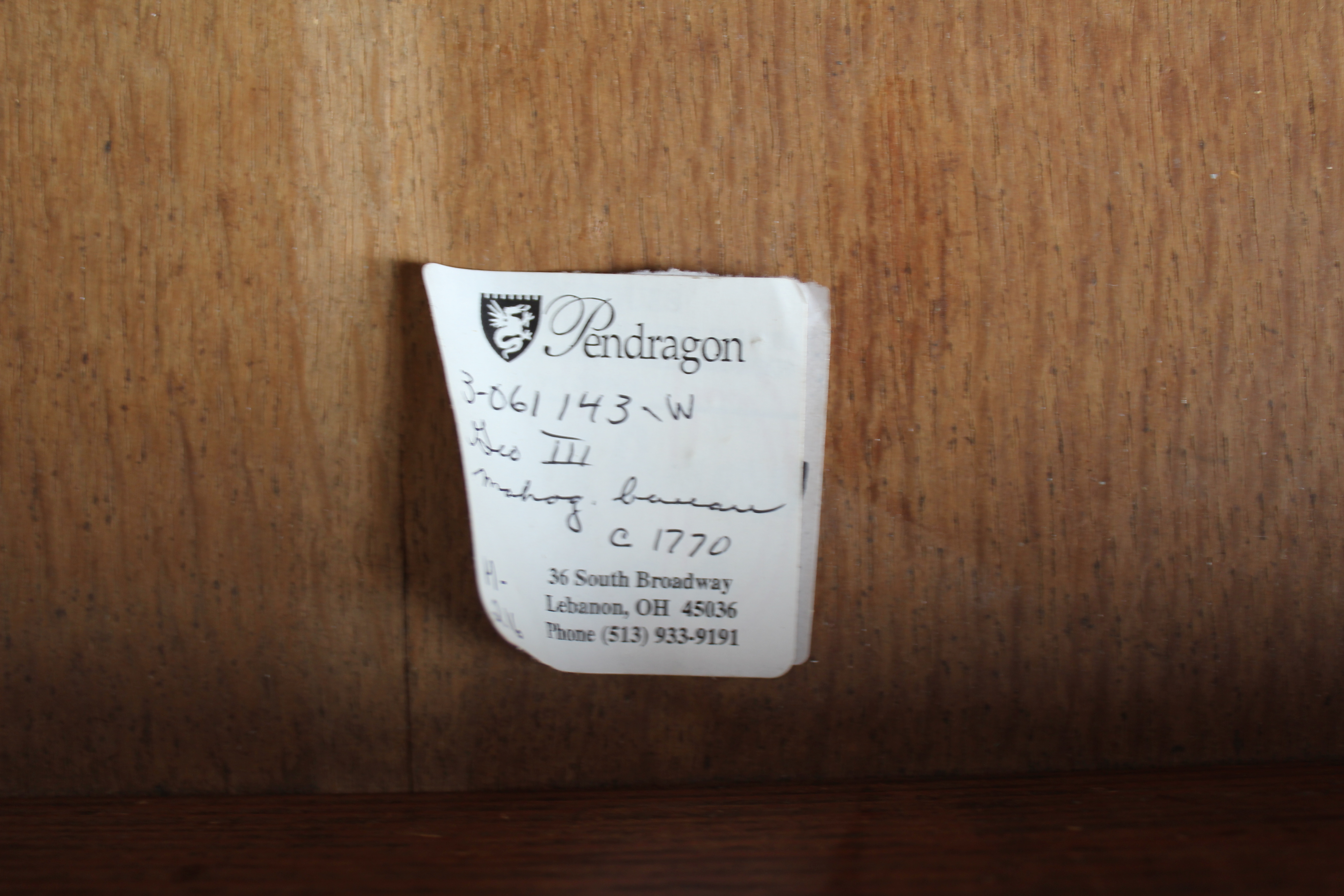 George III Bureau Circa 1770