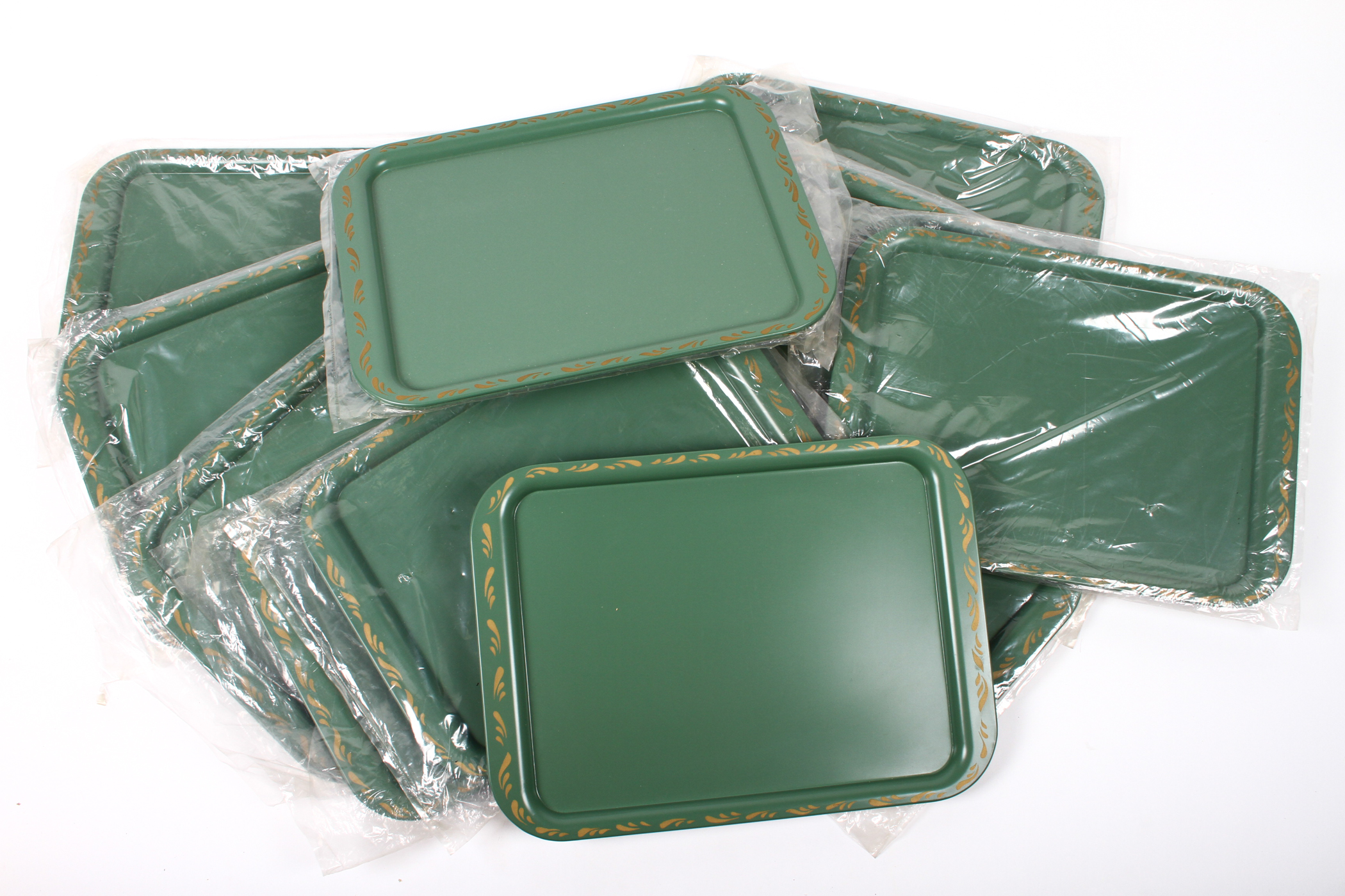 Set of Vintage Nashco Tin Metal TV Dinner Trays