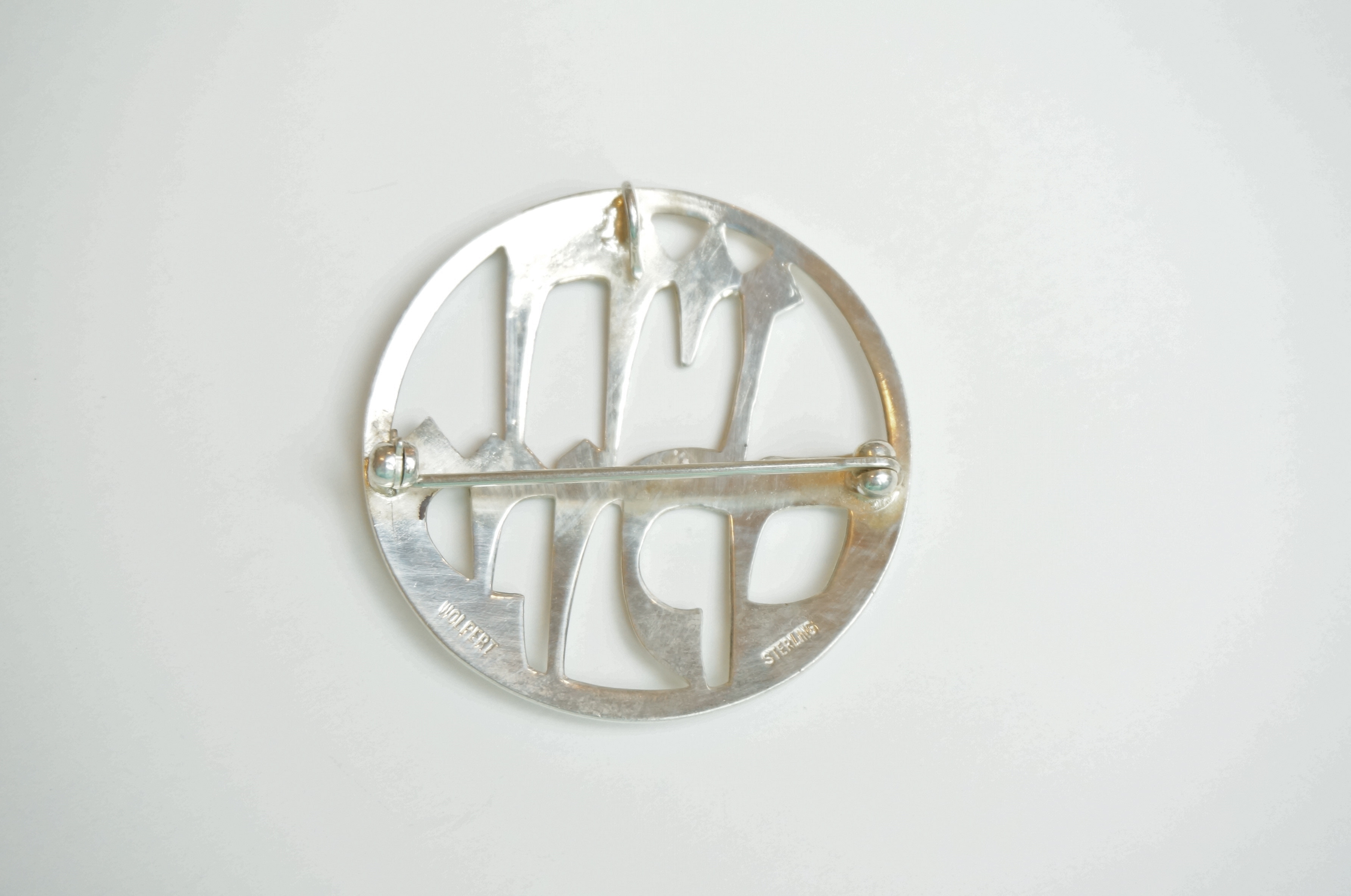 Sterling Silver Ludwig Yehuda Wolpert Pendant Brooch