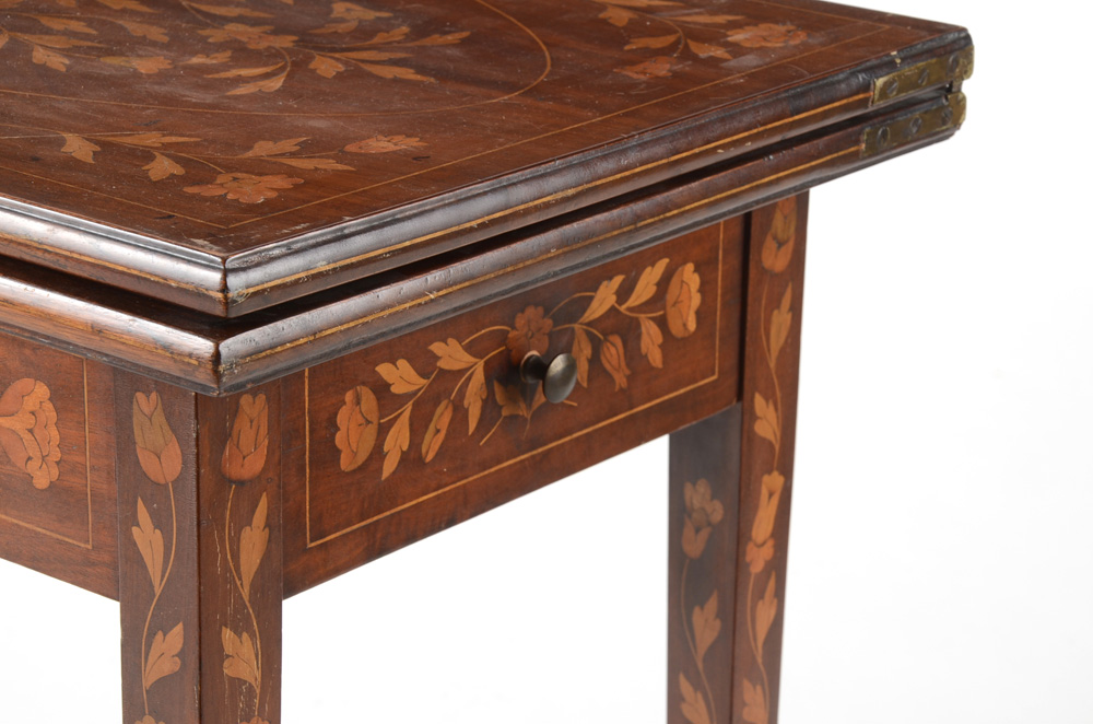 Inlaid Mahogany Game Table