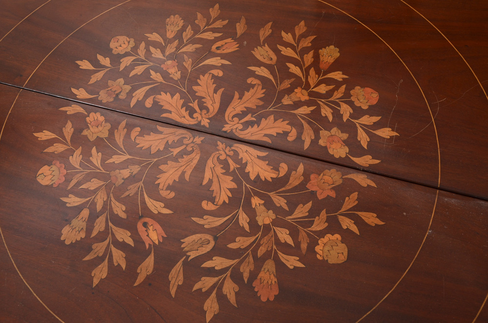 Inlaid Mahogany Game Table