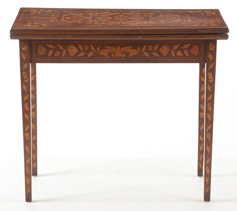 Inlaid Mahogany Game Table
