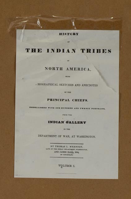 "Ong-Pa-Ton-Ga" McKenney and Hall Hand Colored Lithograph