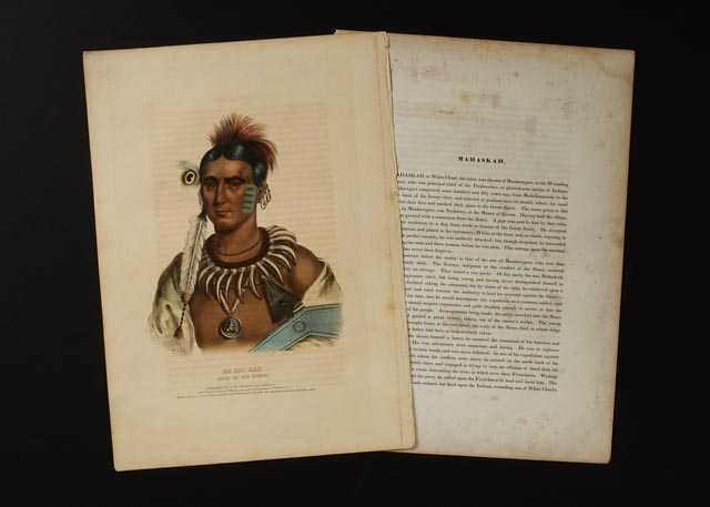 "Ma Has Kah" McKenney and Hall Hand Tinted Lithograph and Text