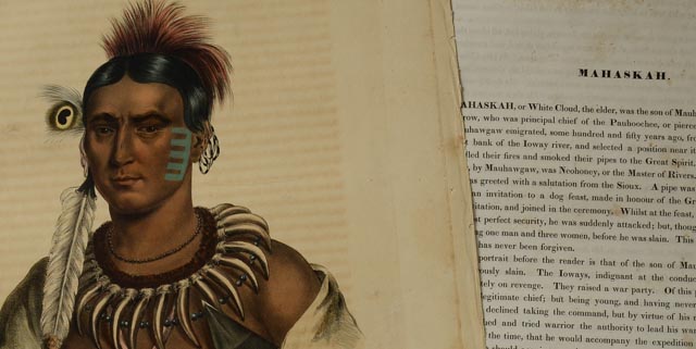 "Ma Has Kah" McKenney and Hall Hand Tinted Lithograph and Text