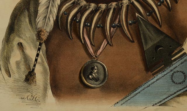 "Ma Has Kah" McKenney and Hall Hand Tinted Lithograph and Text