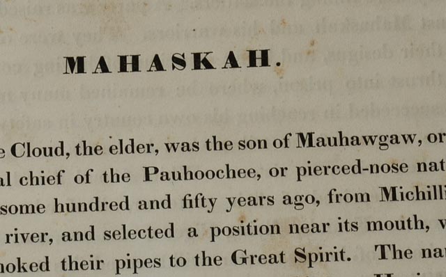 "Ma Has Kah" McKenney and Hall Hand Tinted Lithograph and Text