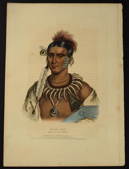 "Ma Has Kah" McKenney and Hall Hand Tinted Lithograph and Text