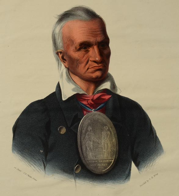 "Red Jacket" McKenney and Hall Hand Tinted Lithograph