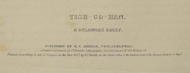 "Tish-Co-Han" McKenney and Hall Hand Tinted Lithograph