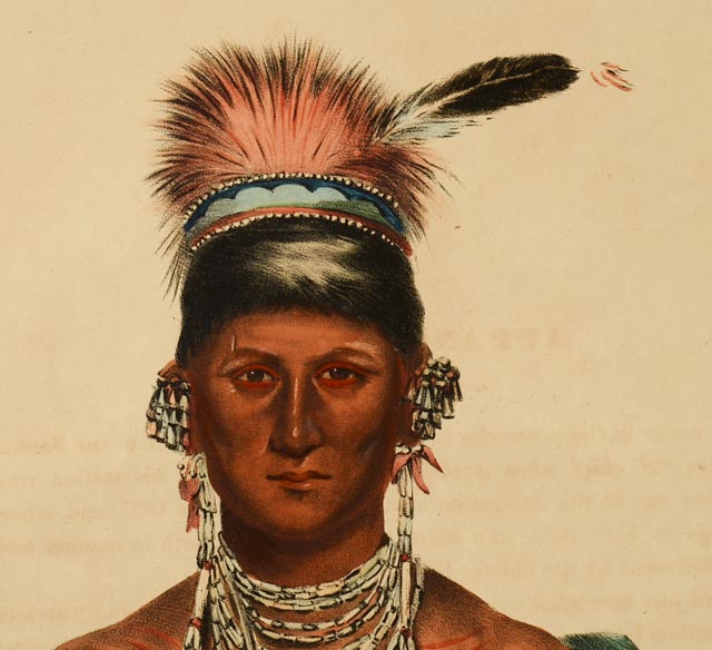 "Ap-Pa-Noo-Se" McKenney & Hall Hand-Tinted Lithograph