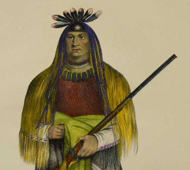 "Wa-Na-Ta" McKenney and Hall Hand Tinted Lithograph