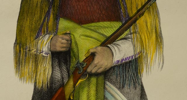 "Wa-Na-Ta" McKenney and Hall Hand Tinted Lithograph