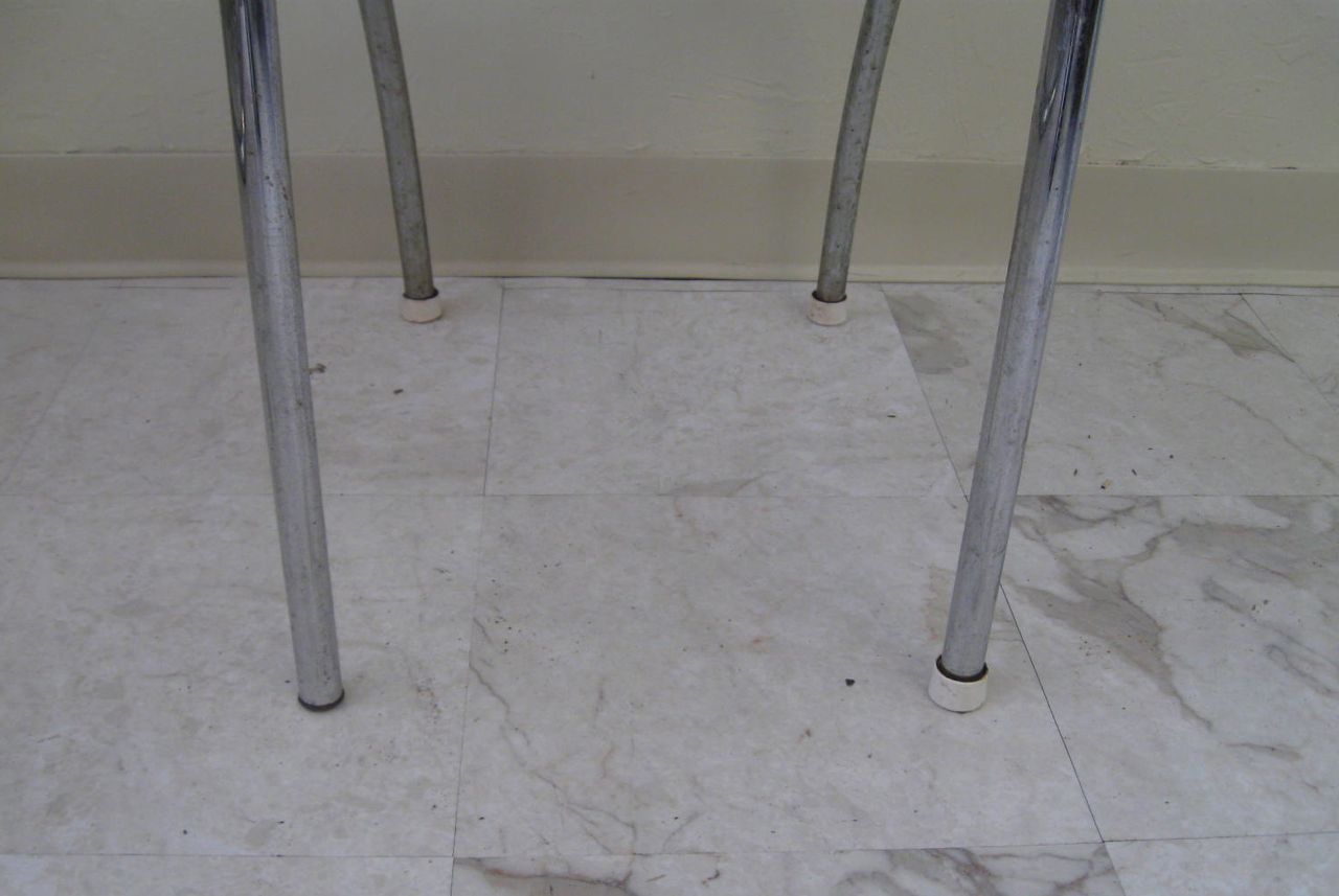 Mid-Century Yellow Vinyl Kitchen Chair