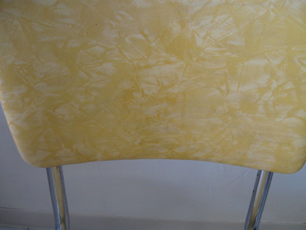 Mid-Century Yellow Vinyl Kitchen Chair