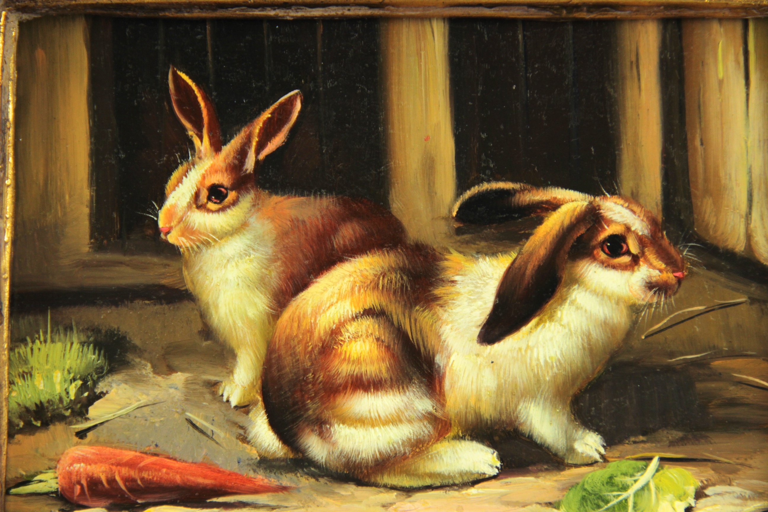 Oil Painting of Bunnies