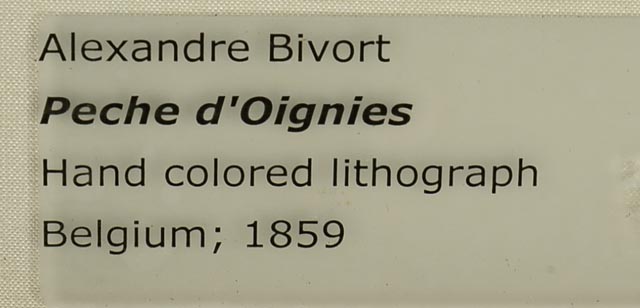 "Peches D'Oignies" Alexandre Bivort Hand Tinted Lithograph