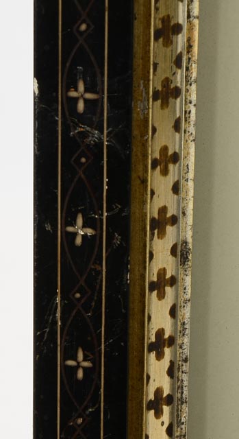 Vintage Art Print - Headstone with Flowers