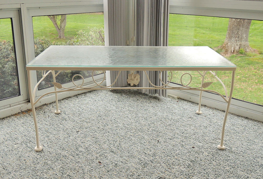 Wrought Iron Patio Coffee Table
